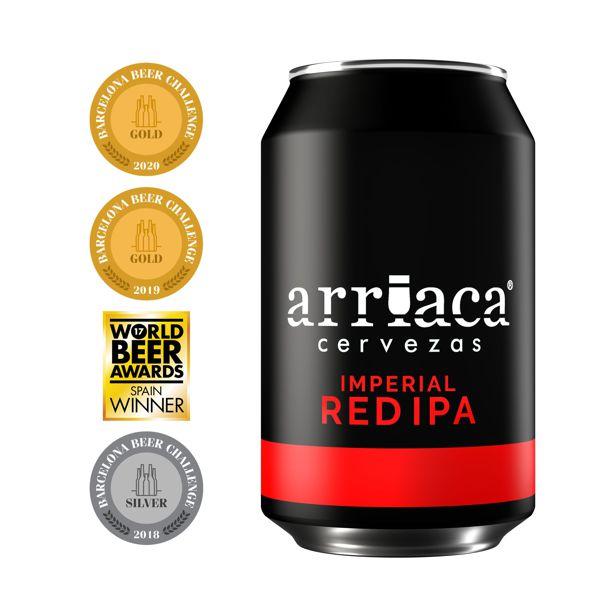Cerveza Arriaca Imperial Red IPA lata 330ml.
