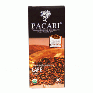 Chocolate Orgánico Pacari Café 50g.