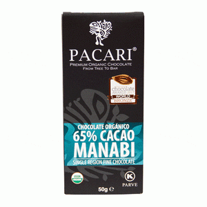 Chocolate Orgánico Pacari Manabi 65% Cacao 50g.