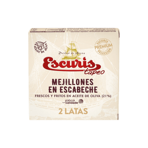 Mejillones en Escabeche Escurís Tapeo Pack-2x52g.